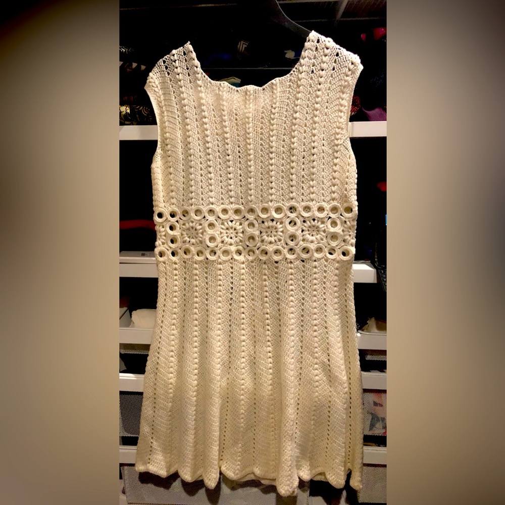 Handmade ivory crochet dress